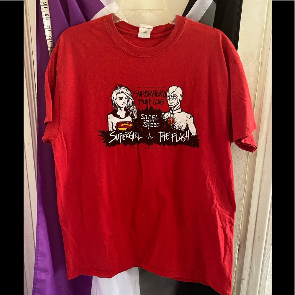 Supergirl and the Flash Fanmail Tee L